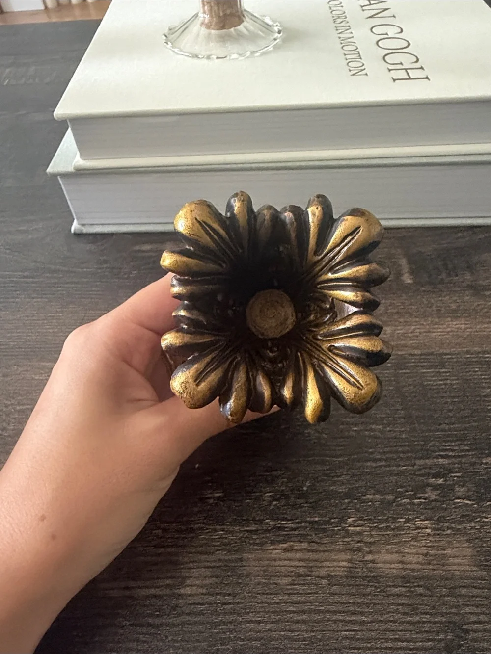 Decorative finials - Gold-Bronze color (curtain end caps)